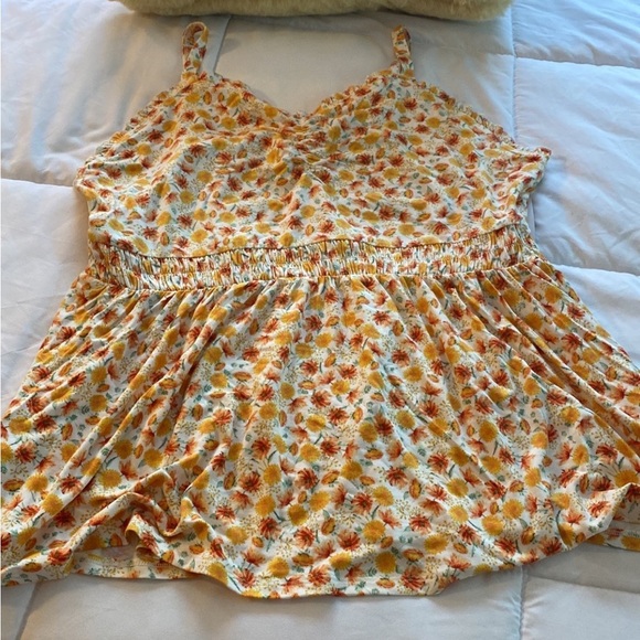 NWT Torrid super soft sweetheart ruched babydoll top size 2x multi  fall colors - Picture 7 of 12